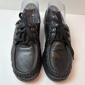 Soft Spots vintage black moccasin style oxford comfort lace-up shoes size 8